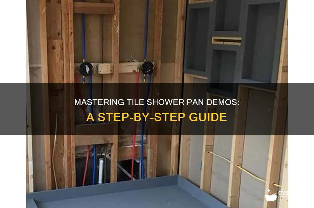 how to demo a tile shower pan