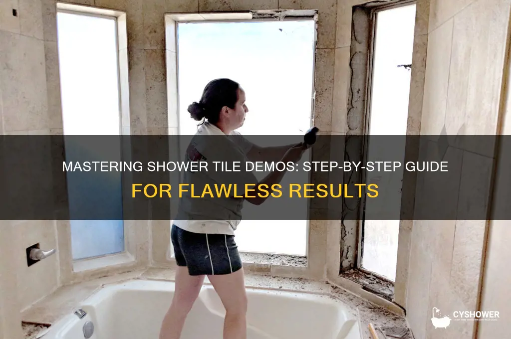 how to demo shower tile
