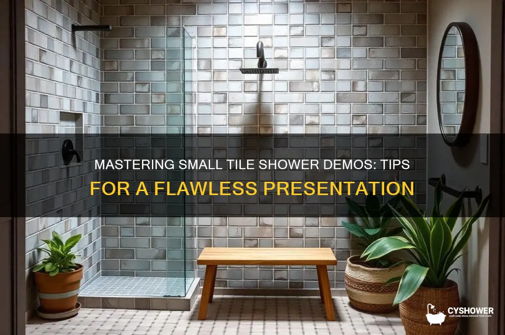 how to demo small tile shower