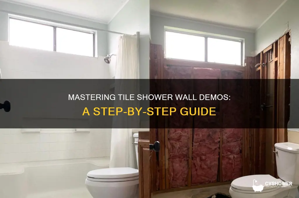 how to demo tile shower wall