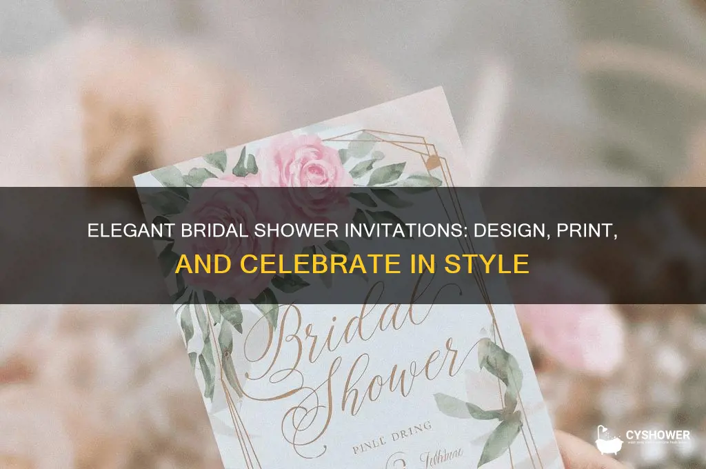 how to design and print bridal shower invitations
