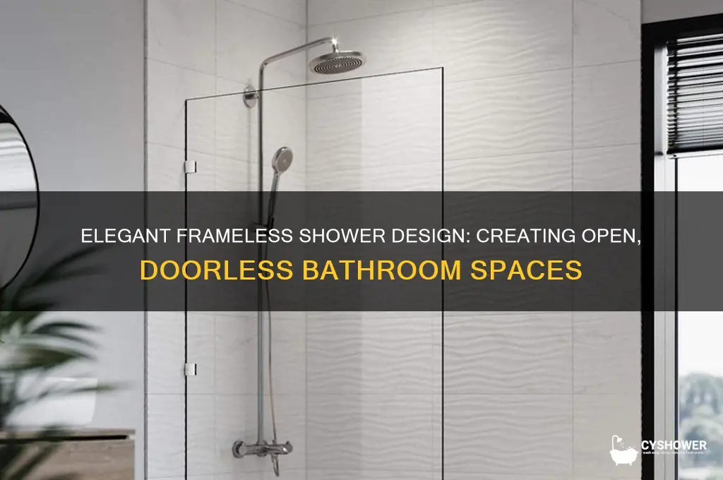how to design frameless shower without a door