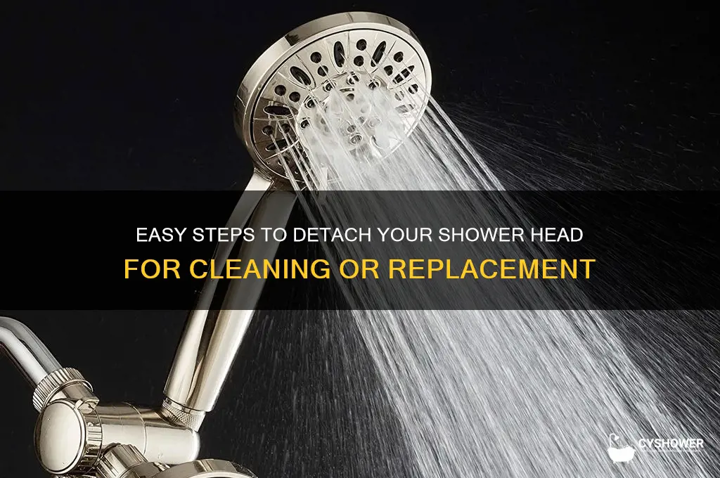 how to detach a shower head