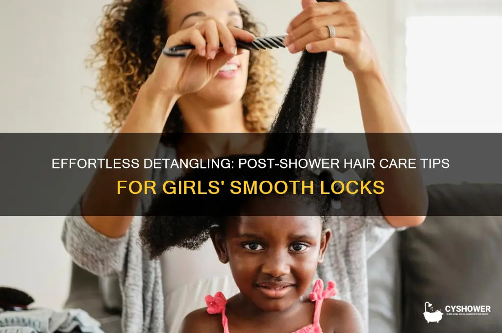 how to detangle girls hair after shower