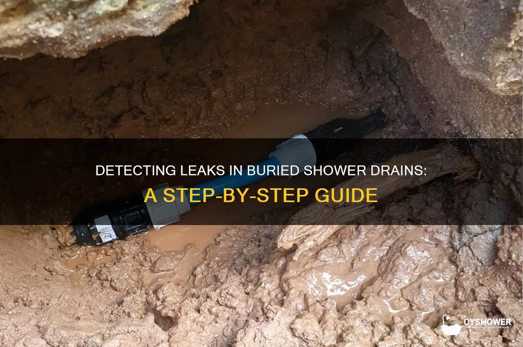 how to determine if a buried shower drain is leaking