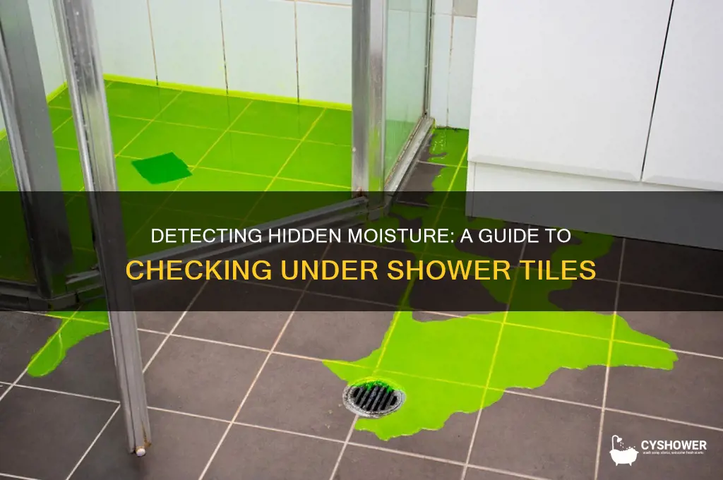 how to determine moisture under shower tiles