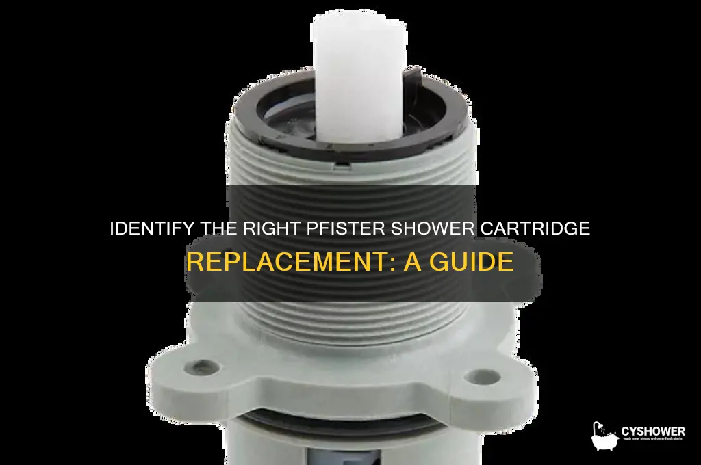 how to determine pfister replacement shower cartridge