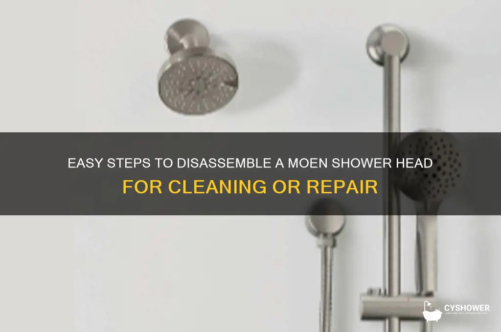 how to disaamble a moen shower head