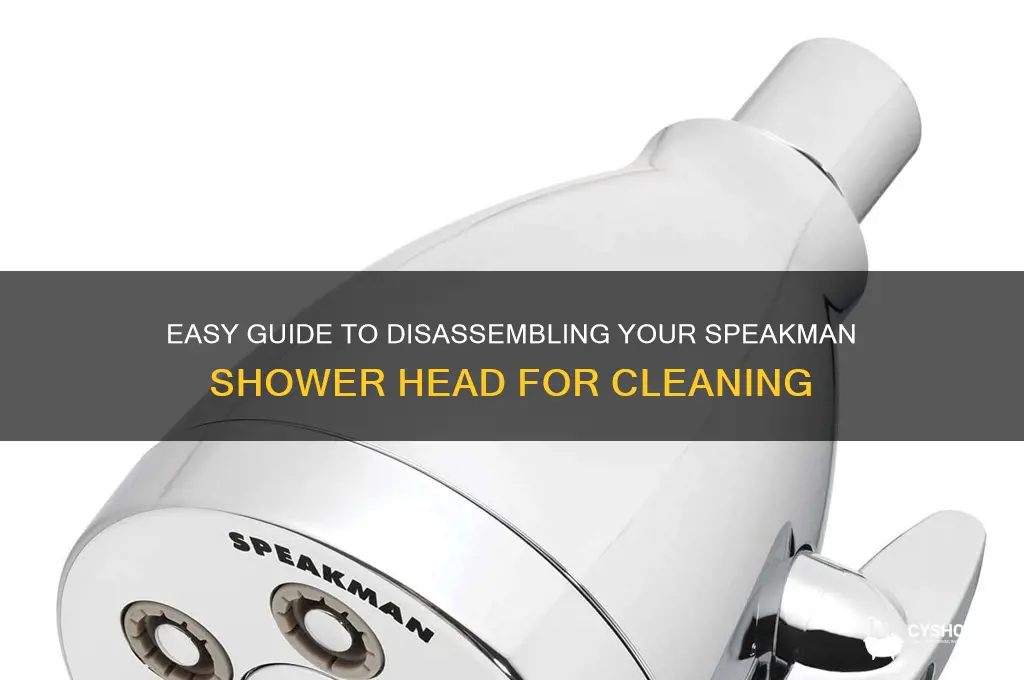 how to disasemmble speakman shower head