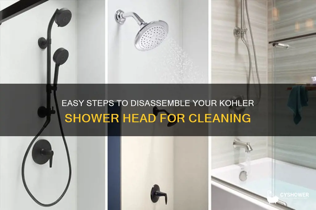 how to disassemble a kohler shower head