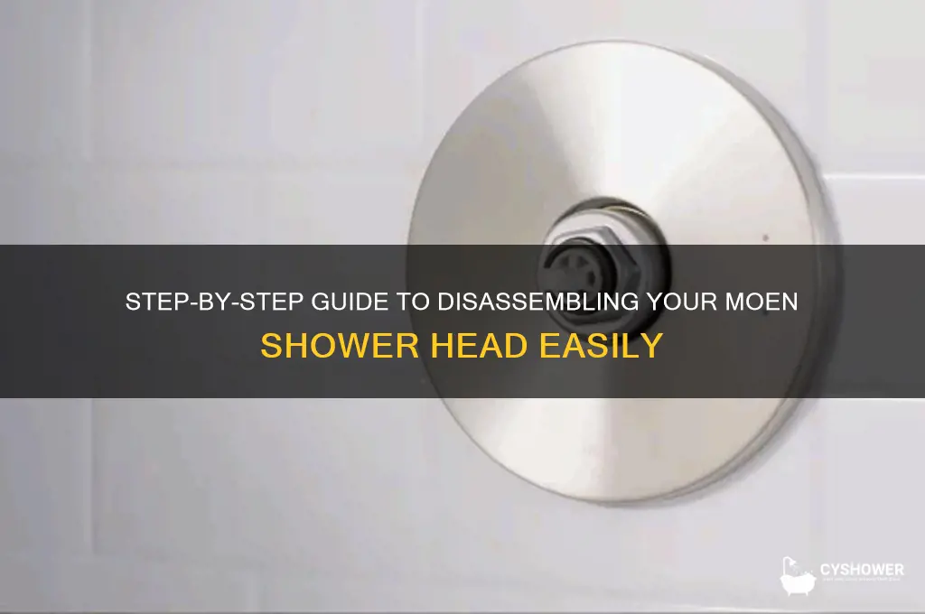 how to disassemble a moen shower head