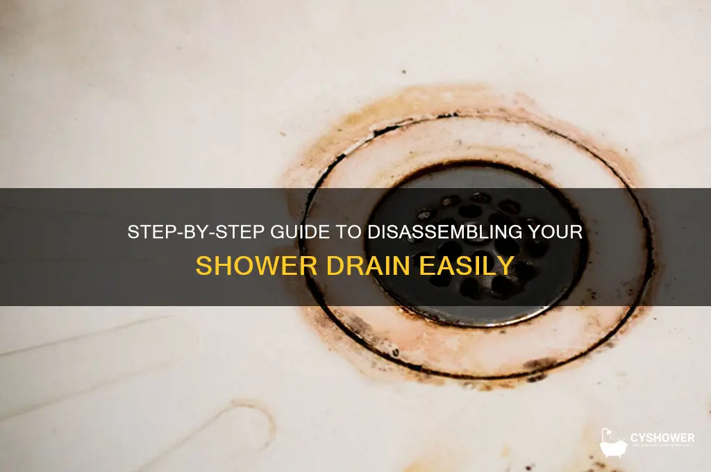 how to disassemble a shower drain