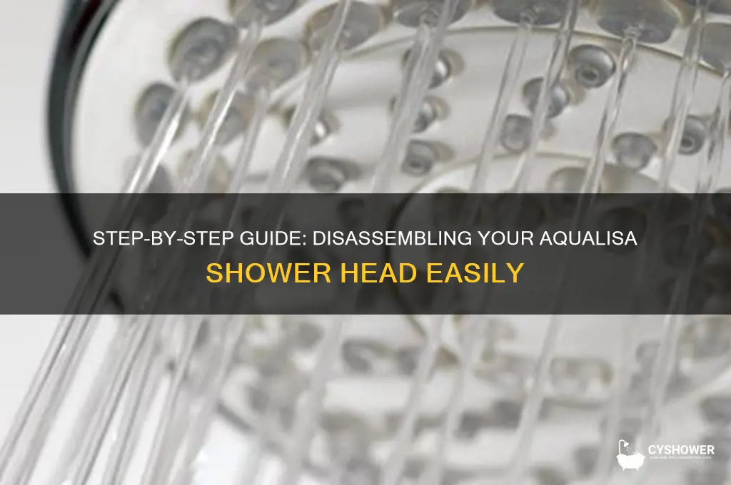 how to disassemble an aqualisa shower head