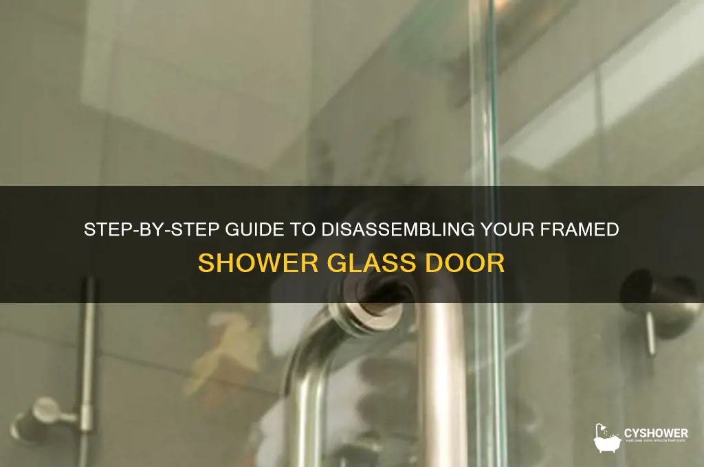 how to disassemble framed shower glass door