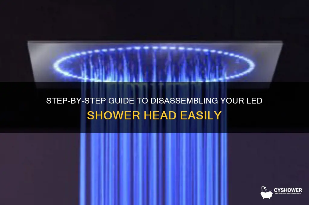 how to disassemble led shower head