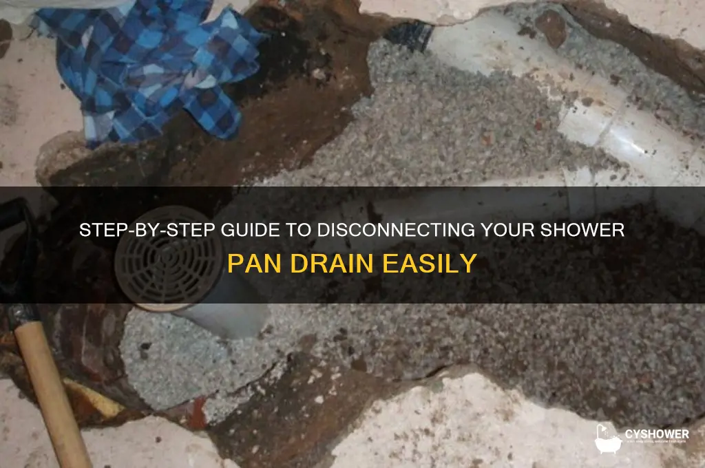 how to disconnect shower pan drain