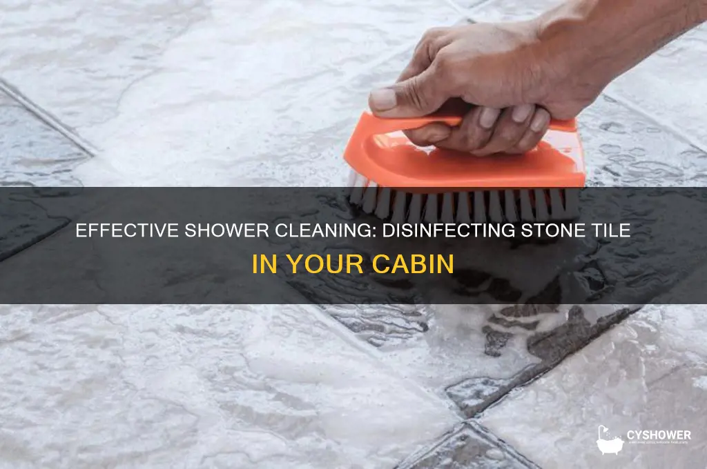 how to disinfect stone tile in the shower cabin
