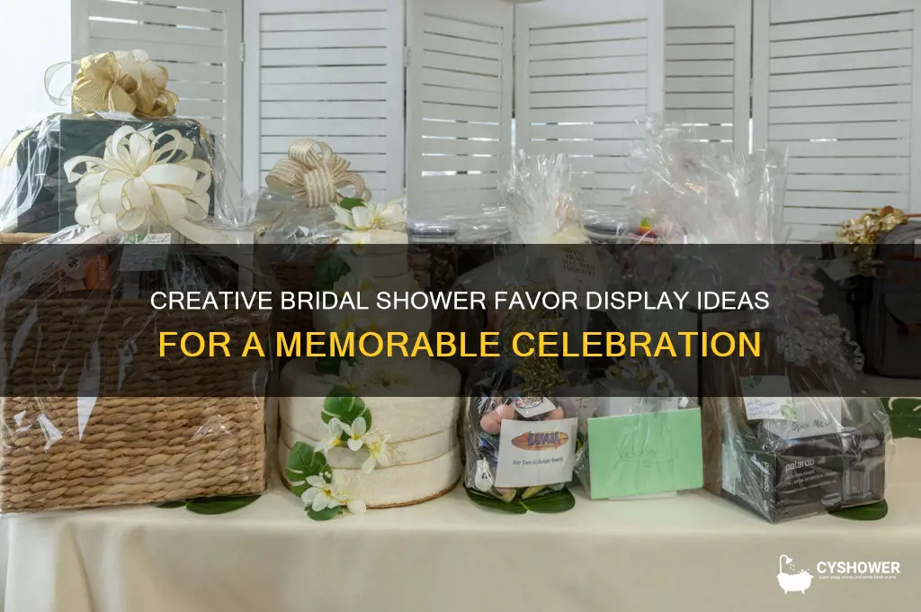 how to display bridal shower favors