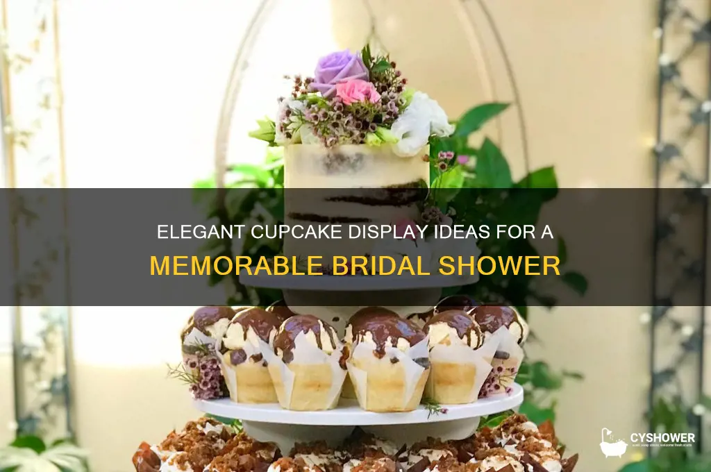 how to display cupcakes at a bridal shower