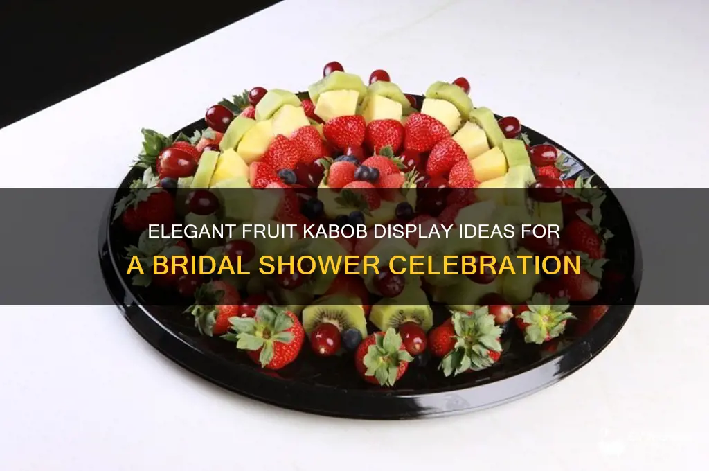 how to display fruit kabobs for bridal shower
