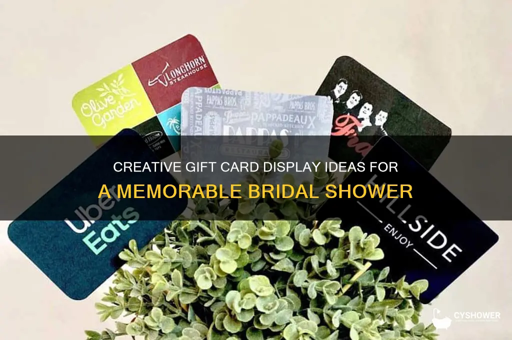 how to display gift cards at bridal shower