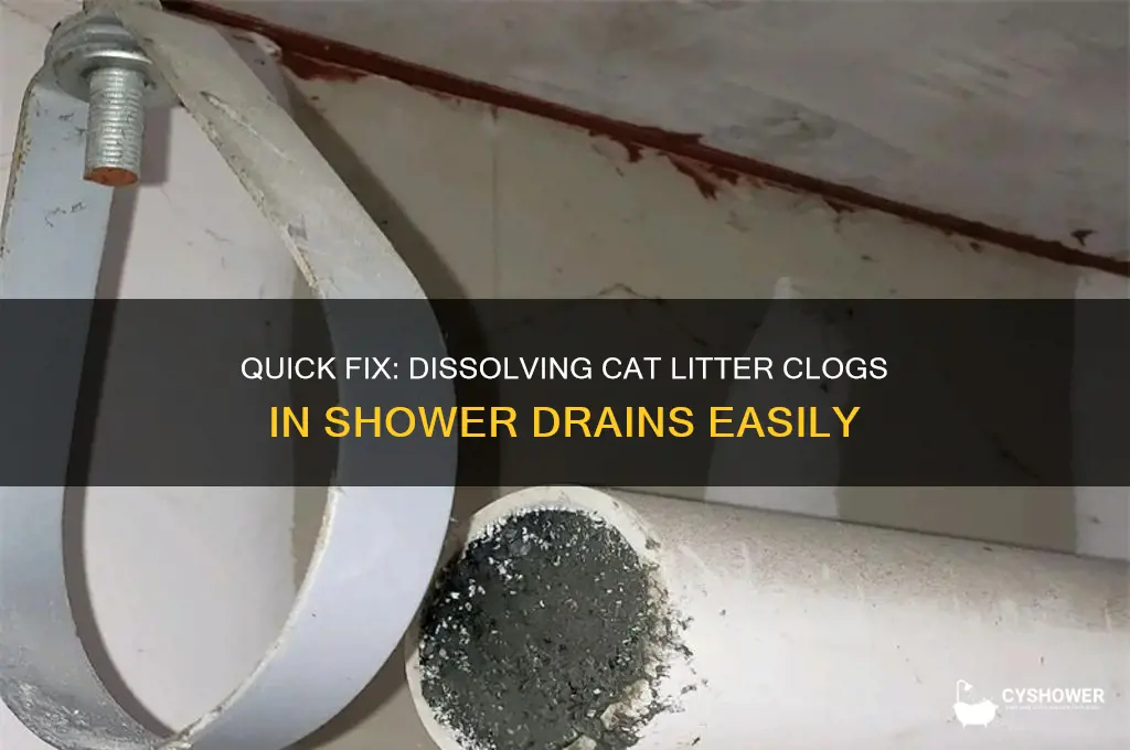 how to dissolve cat litter in shower drain