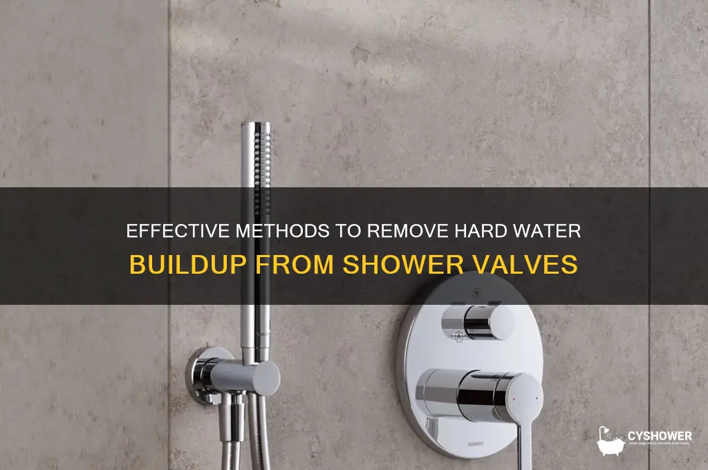 how to dissolve hard water deposits on shower valve