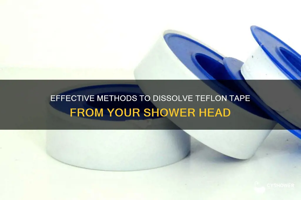 how to dissolve teflon tape shower head