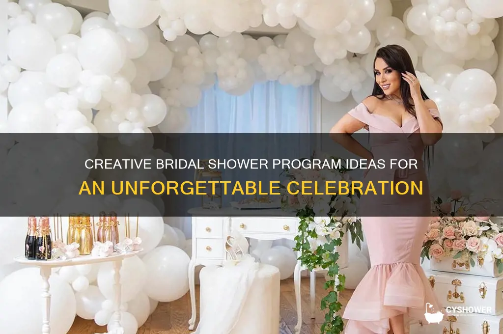 how to do a bridal shower program