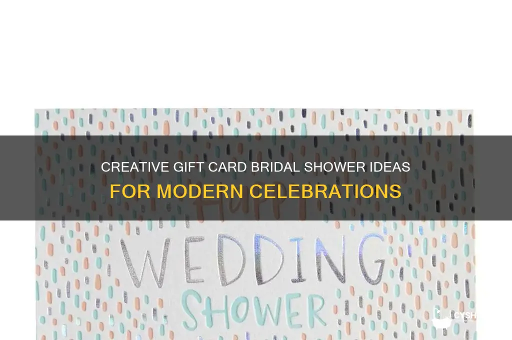 how to do a gift card bridal shower