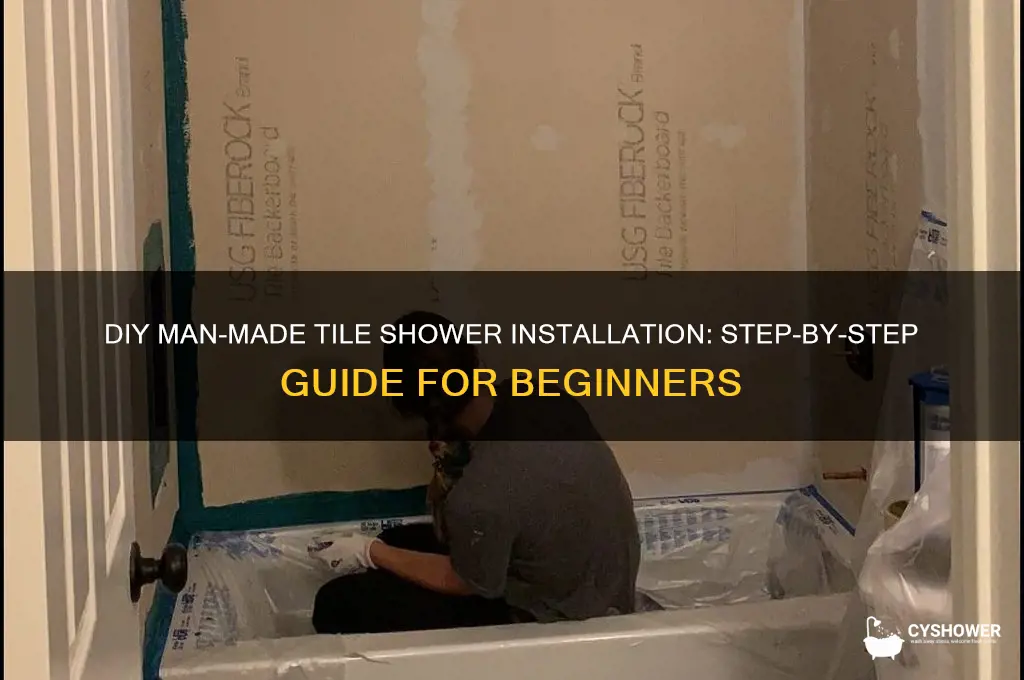 how to do a man made tile shower