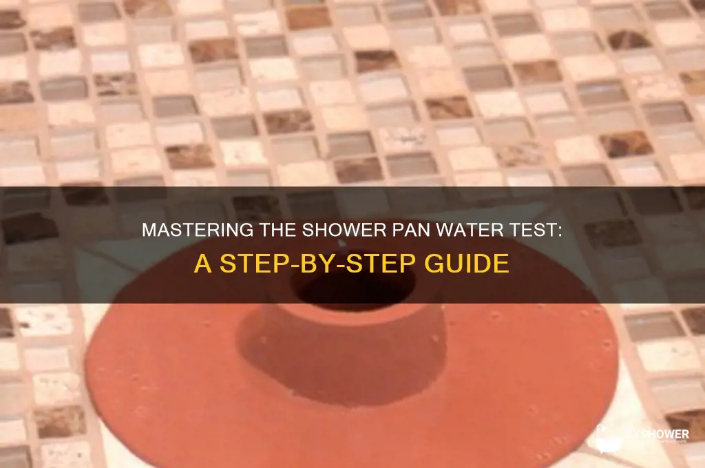 how to do a shower pan water test