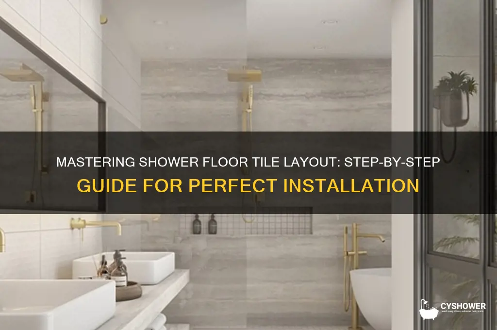how to do layout tile shower floor
