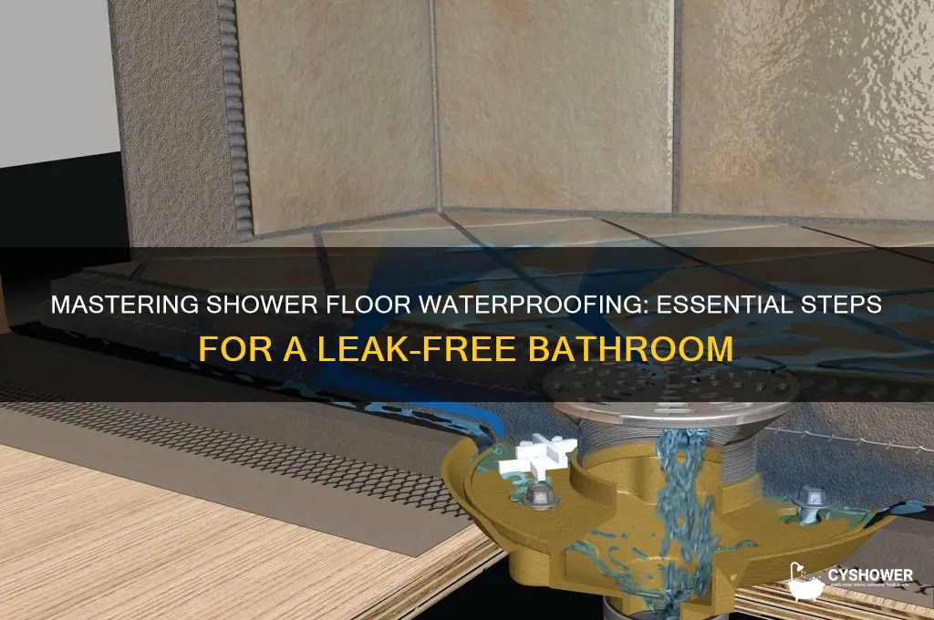 how to do shower floor water proof
