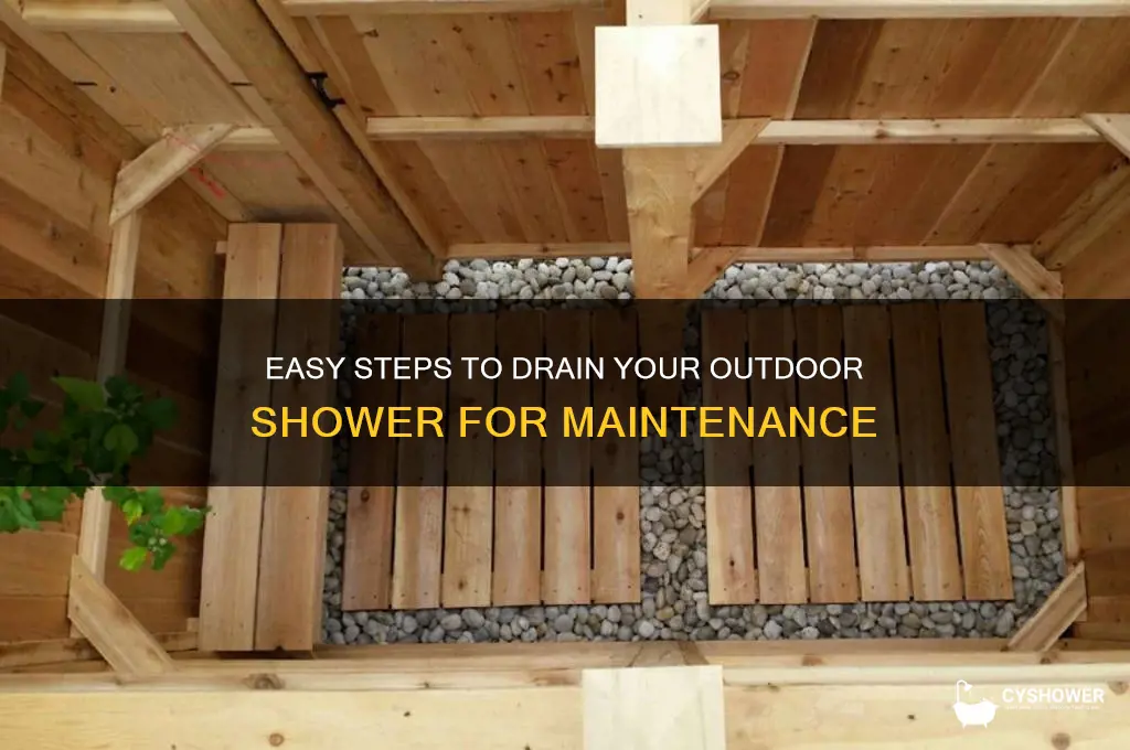 how to drain a outdoor shower