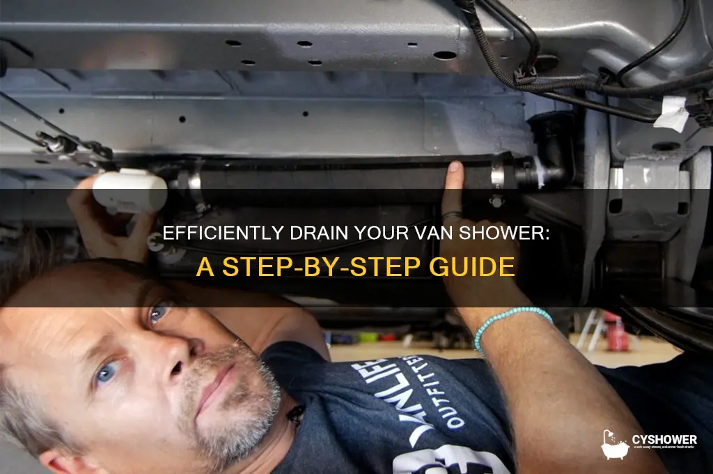 how to drain a shower in a van