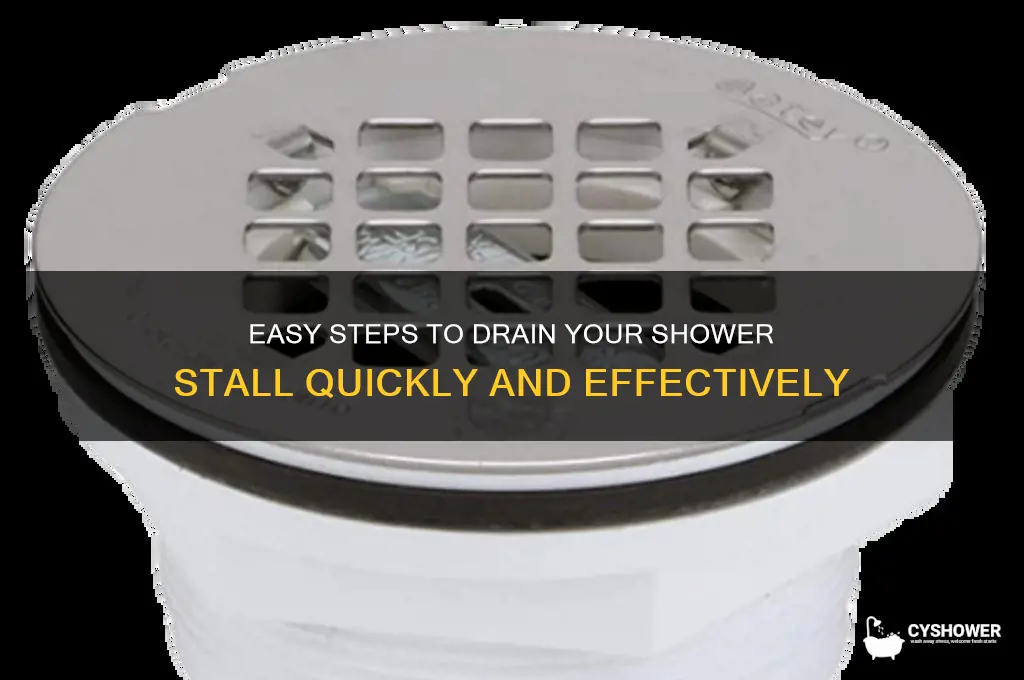 how to drain a shower stall