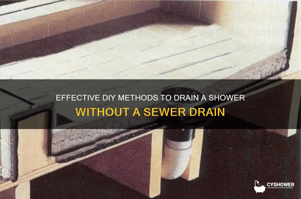 how to drain a shower with no sewer drain