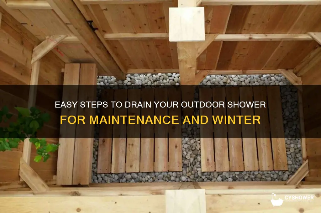 how to drain an outdoor shower