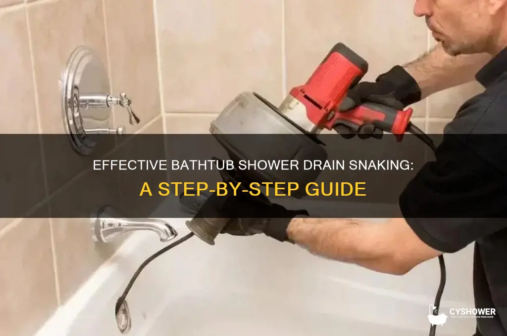 how to drain snake a bathtub shower