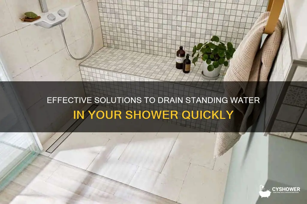 how to drain standing water in shower