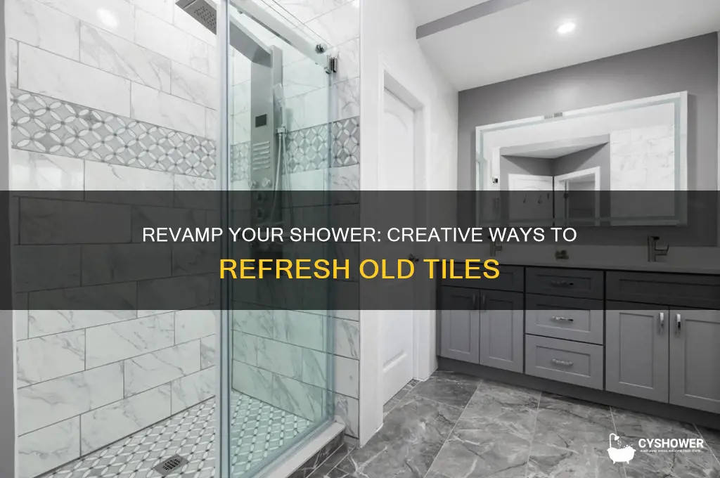 how to dress up old shower tiles