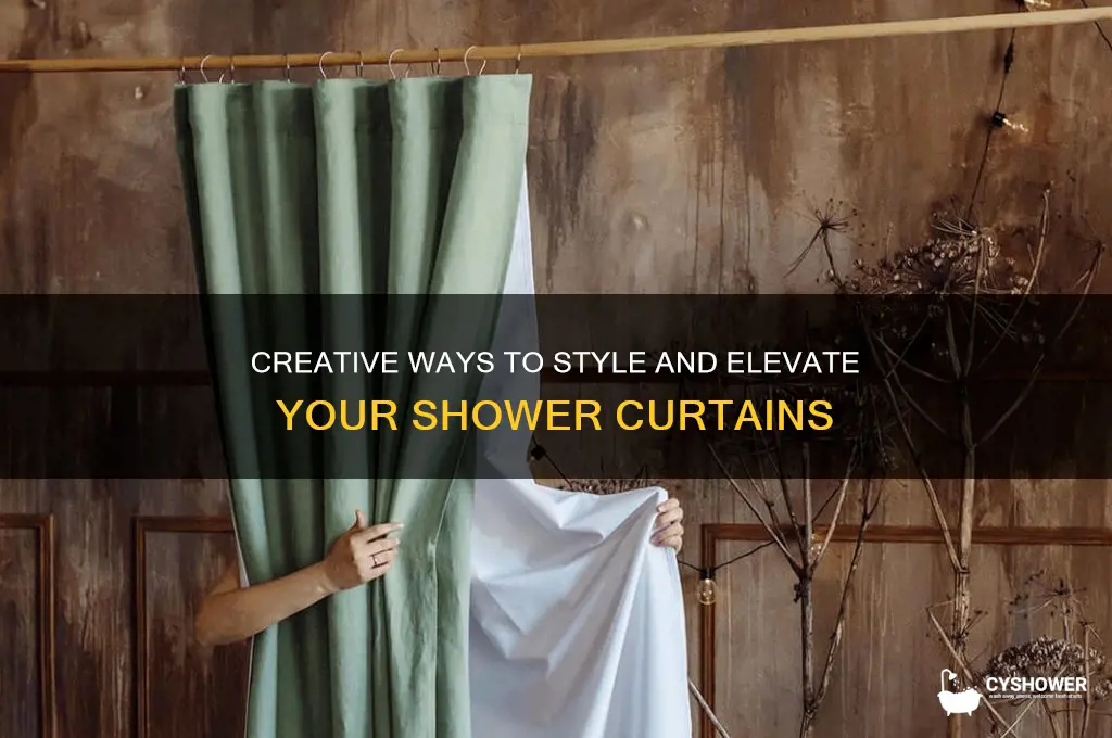 how to dress up shower curtains