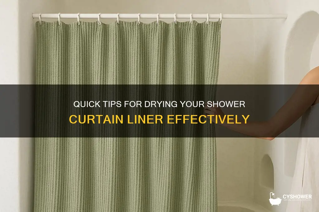 how to dry a shower curtain liner