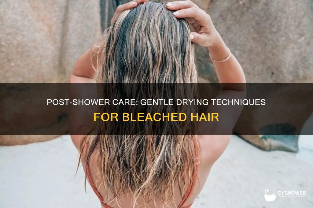 how to dry bleached hair after shower