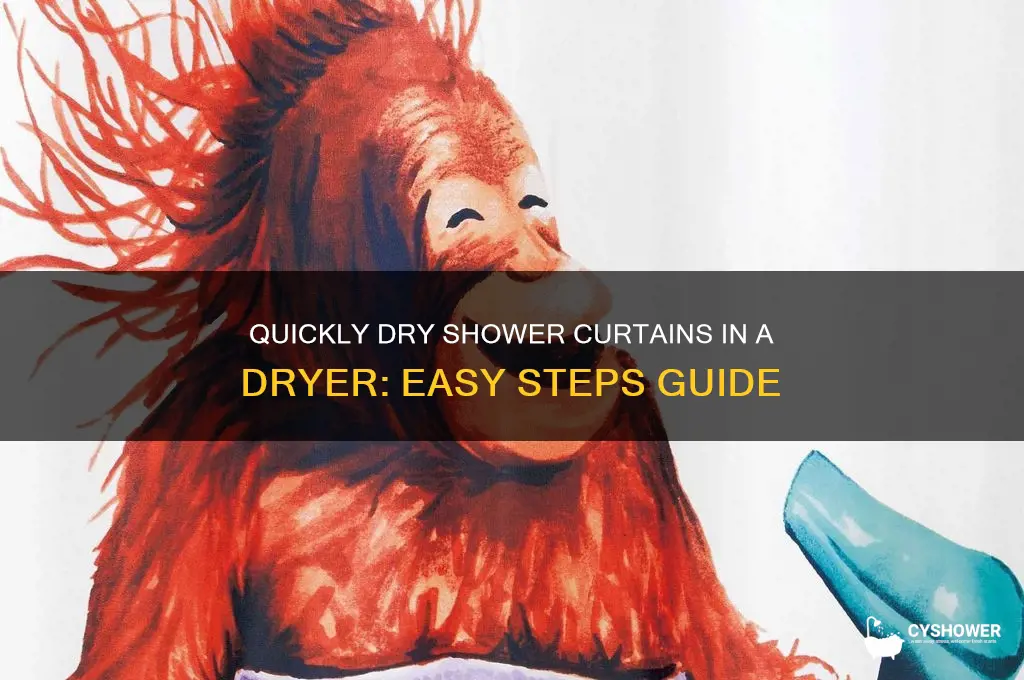 how to dry shower curtains ina dryer