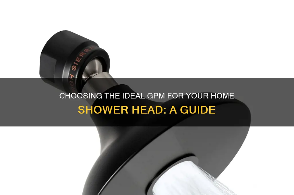 how to dtermine best gpm for home shower head