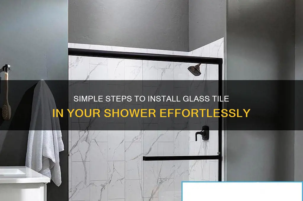 how to easily add glass tile in a shower