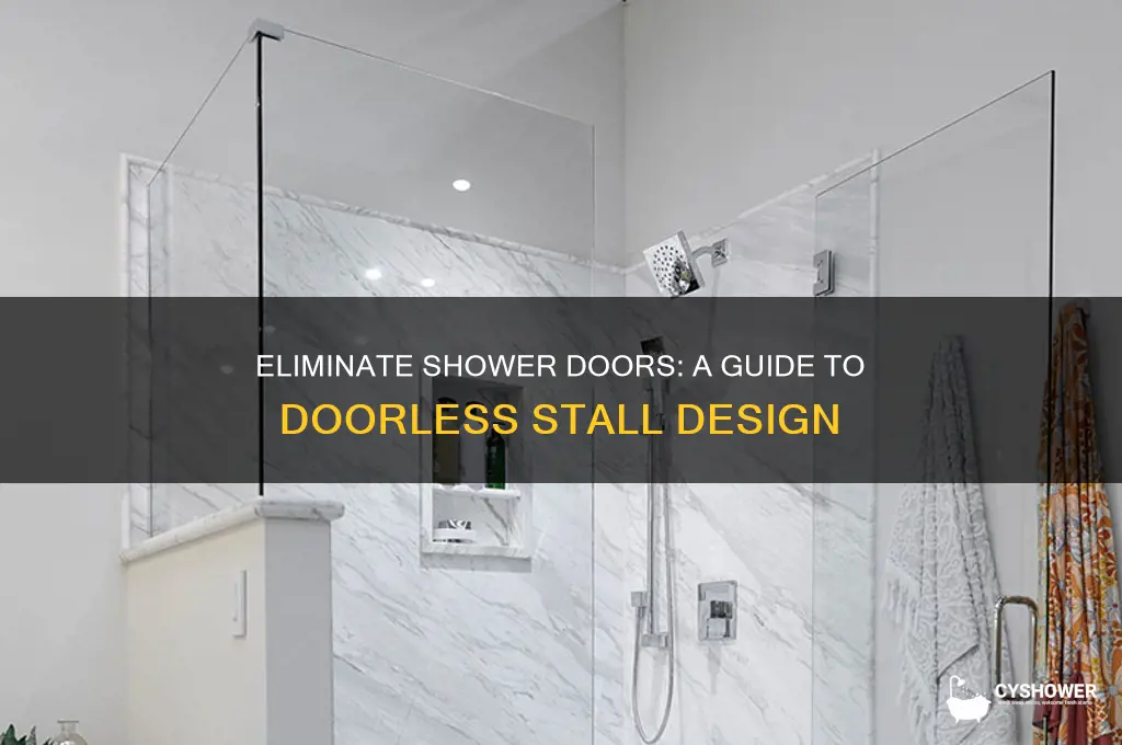 how to eliminate doors on shower stalls