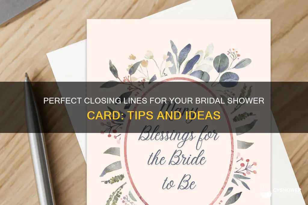 how to end a bridal shower card